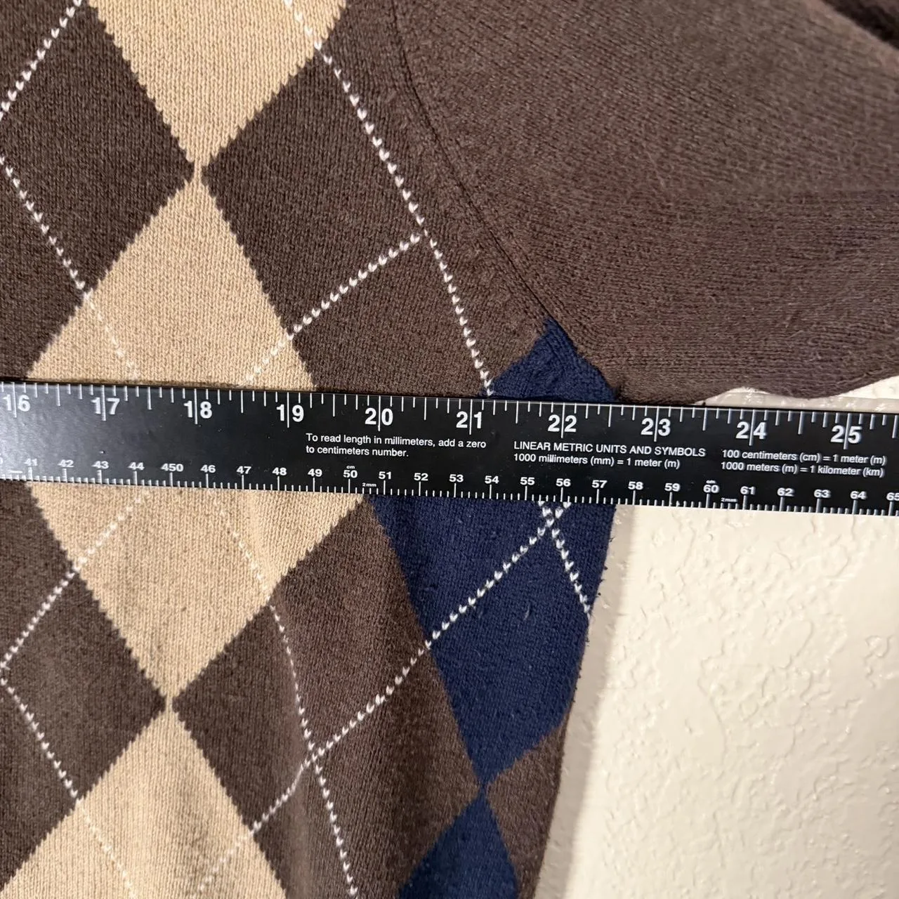 Tommy Hilfiger Men's Brown and Navy Jumper - Image 4