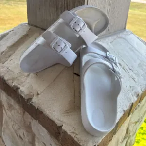 Men's White and Cream Sandals