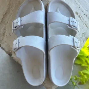 Men's White and Cream Sandals