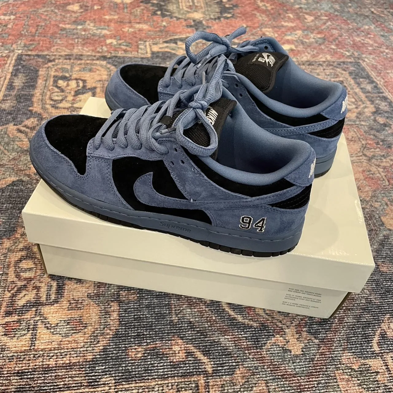 Supreme Men's Blue and Navy Trainers - Image 2
