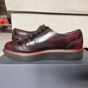 Clarks Men's Burgundy and Red Brogues