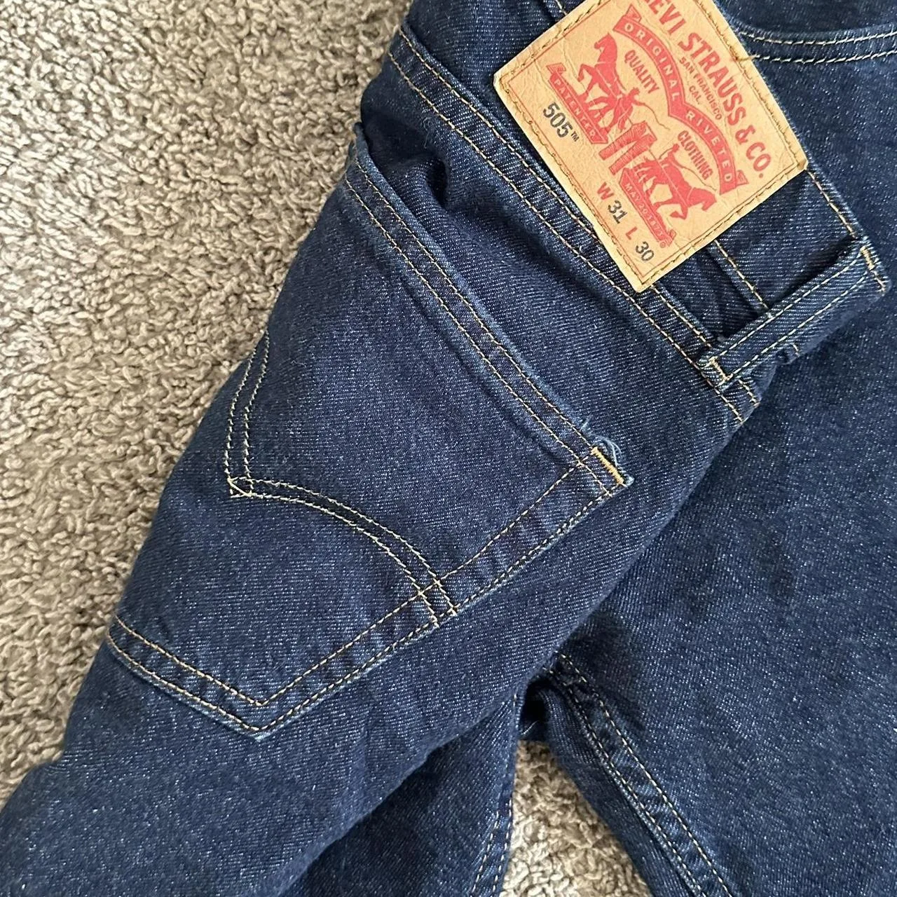 Levi's Men's Navy and Blue Jeans - Image 4