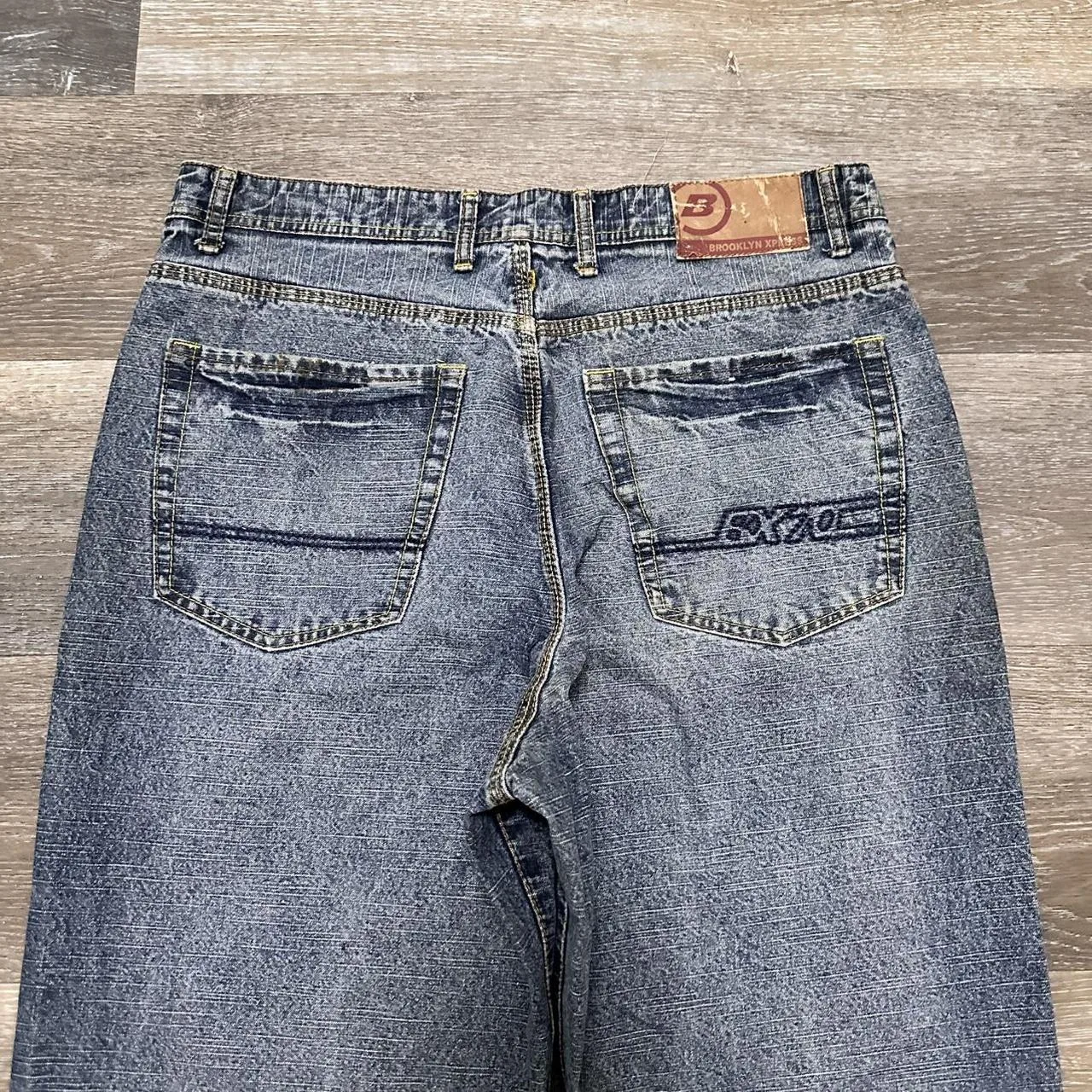 Men's Blue and Navy Jeans - Image 2