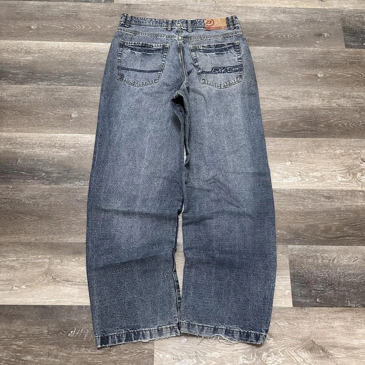 Men's Blue and Navy Jeans - Image 3