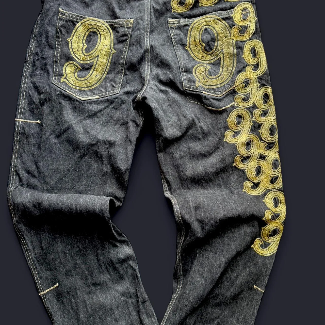 Southpole Men's Black and Navy Jeans - Image 3