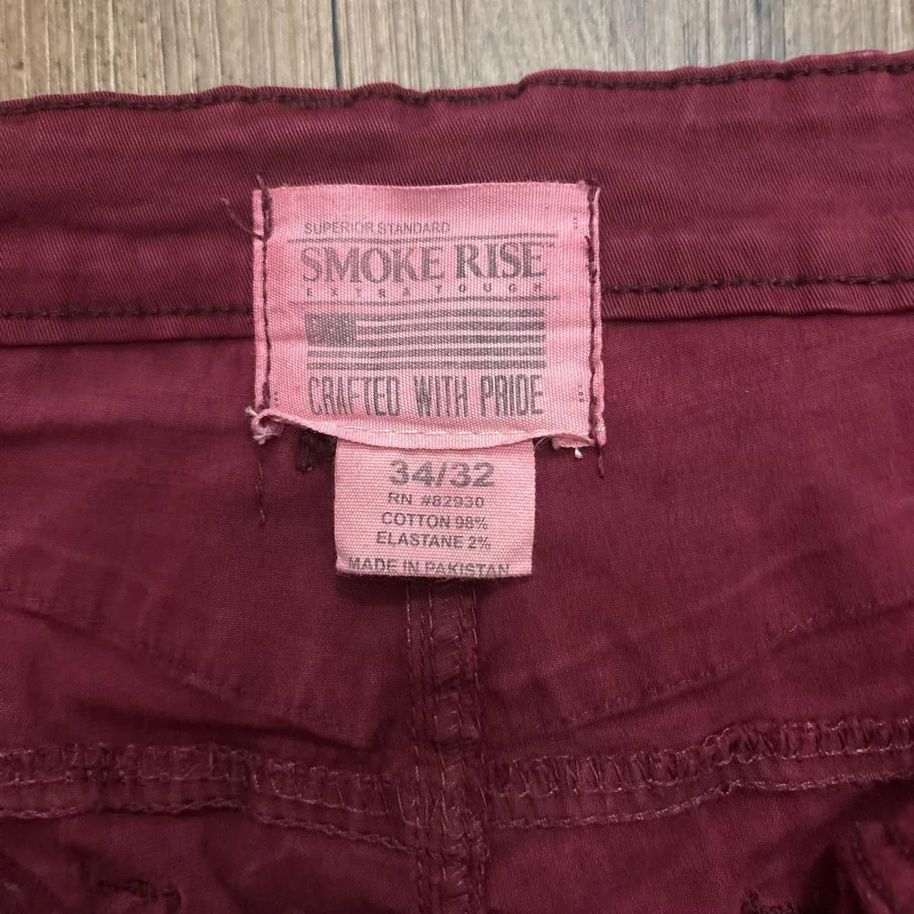 Men's Burgundy and Red Jeans - Image 3