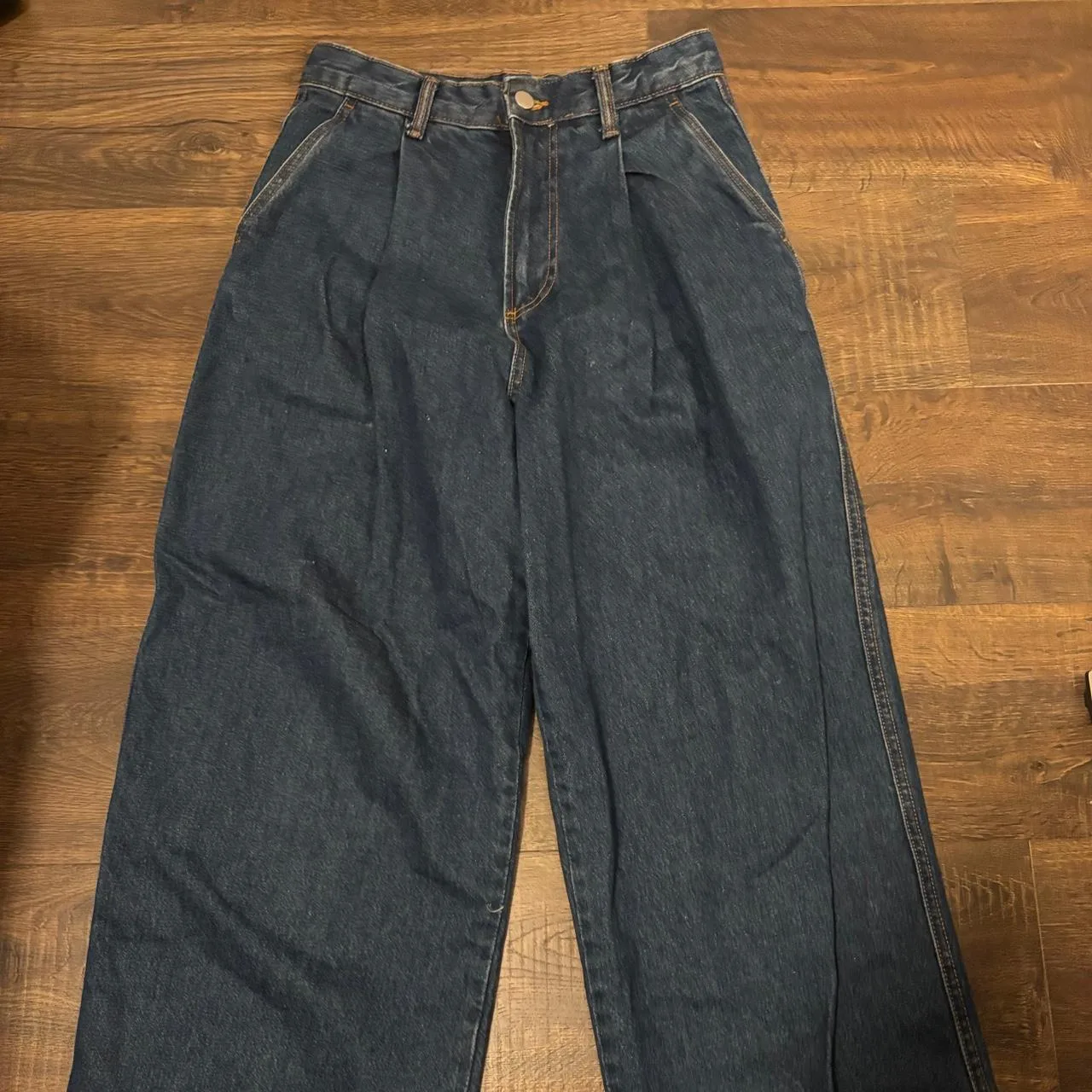 Zara Men's Navy and Blue Jeans