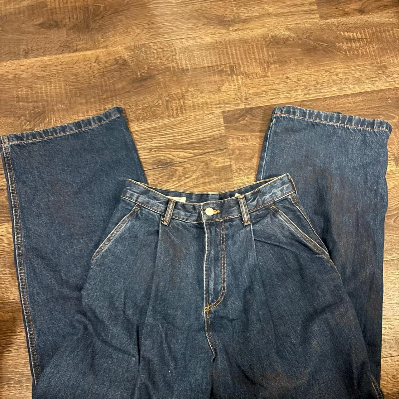 Zara Men's Navy and Blue Jeans - Image 3