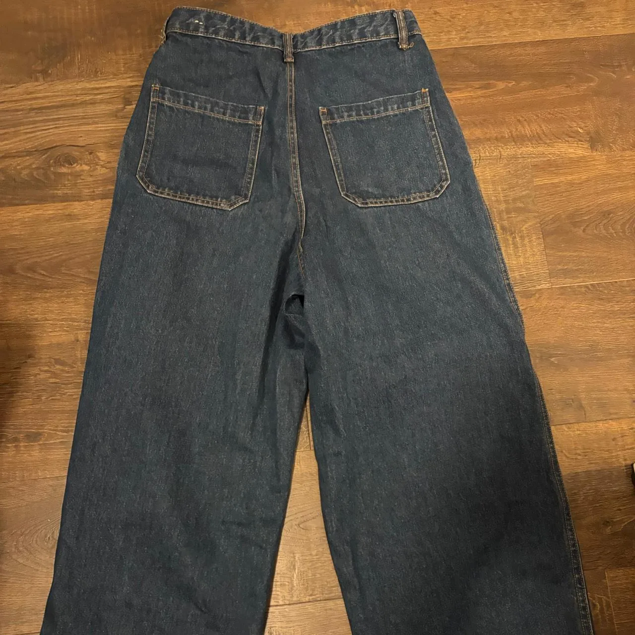 Zara Men's Navy and Blue Jeans - Image 4