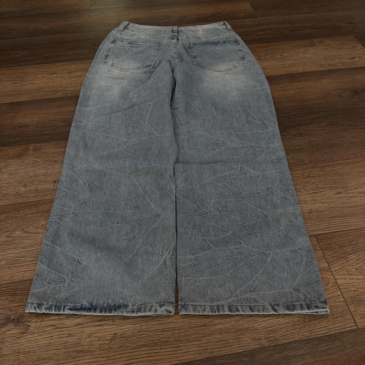Men's Blue and Grey Jeans - Image 3