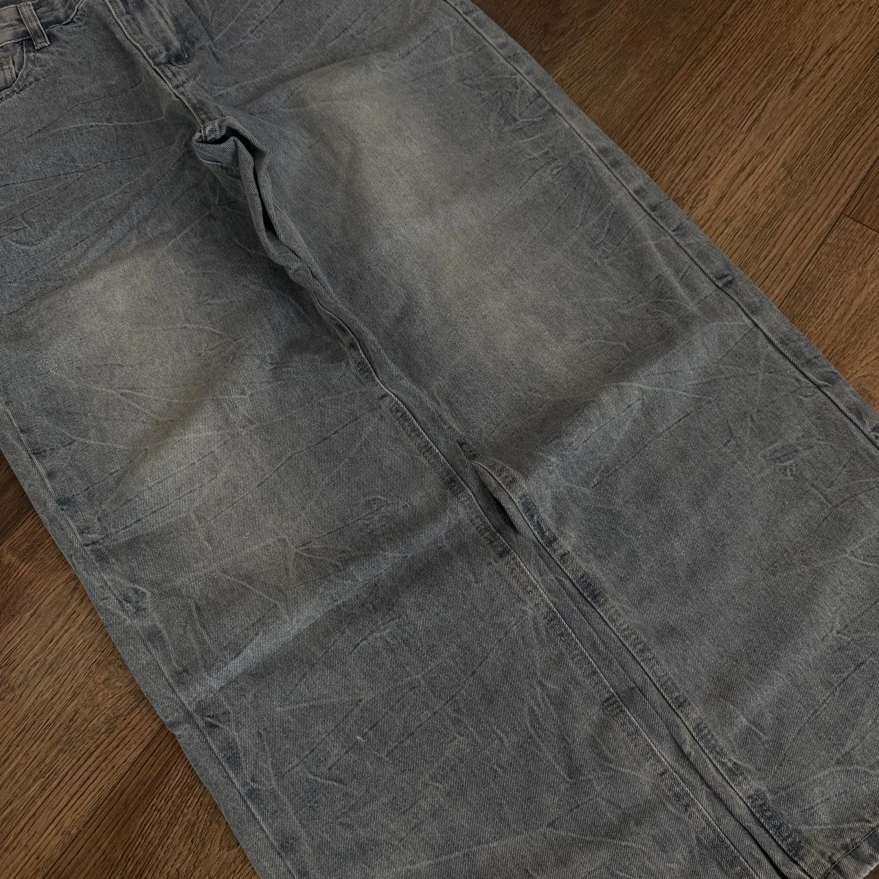 Men's Blue and Grey Jeans - Image 4
