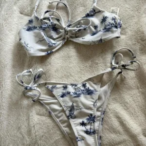 Hollister Co. Women's White and Blue Swimsuit-one-piece