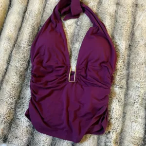 Women's Purple and Burgundy Swimsuit-one-piece