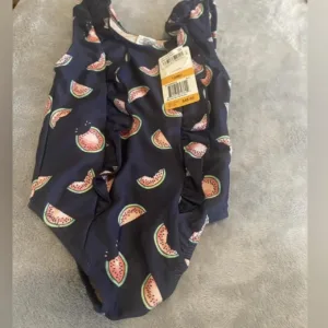 Girls' Navy and Black Swimsuit-one-piece