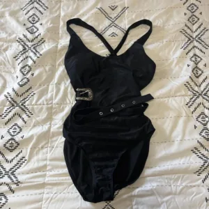 No Boundaries Women's Black Swimsuit-one-piece