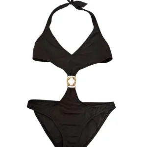 Victoria's Secret Women's Black and Brown Swimsuit-one-piece