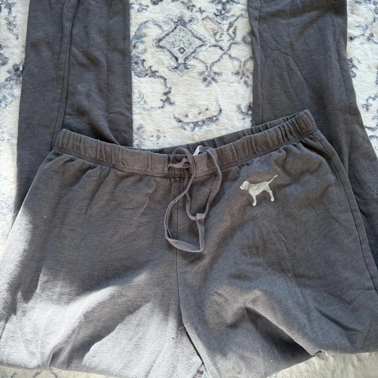 Victoria's Secret Women's Grey and Brown Joggers-tracksuits - Image 3