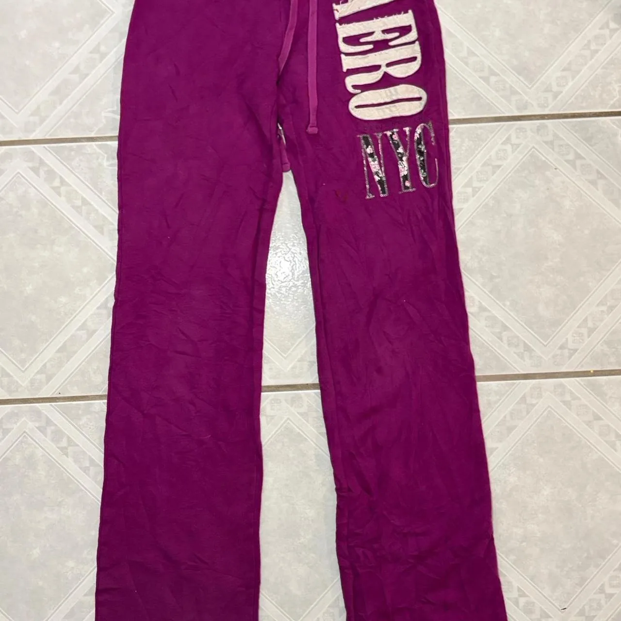 Aeropostale Women's Purple and Pink Joggers-tracksuits