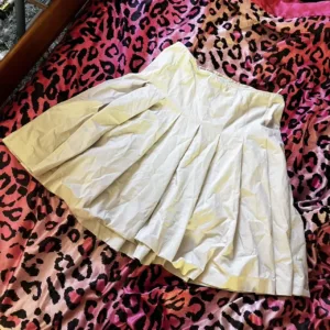 Women's Cream and Tan Skirt