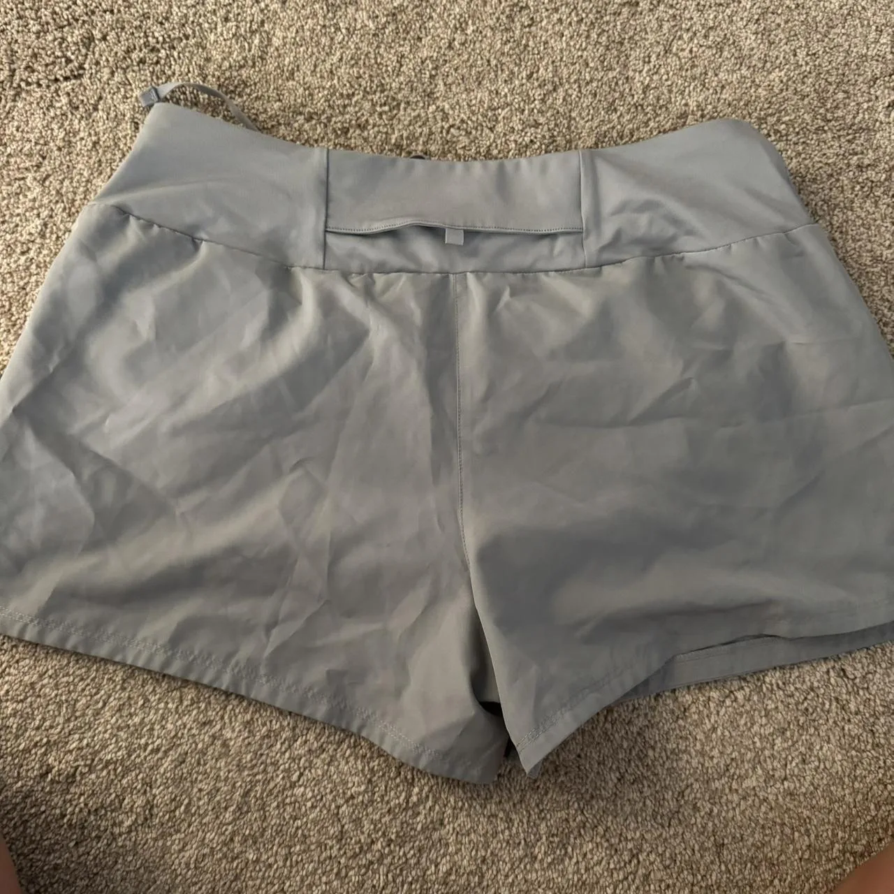 Nike Women's Grey and Blue Shorts - Image 2