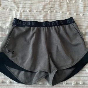 Under Armour Women's Grey and Black Shorts