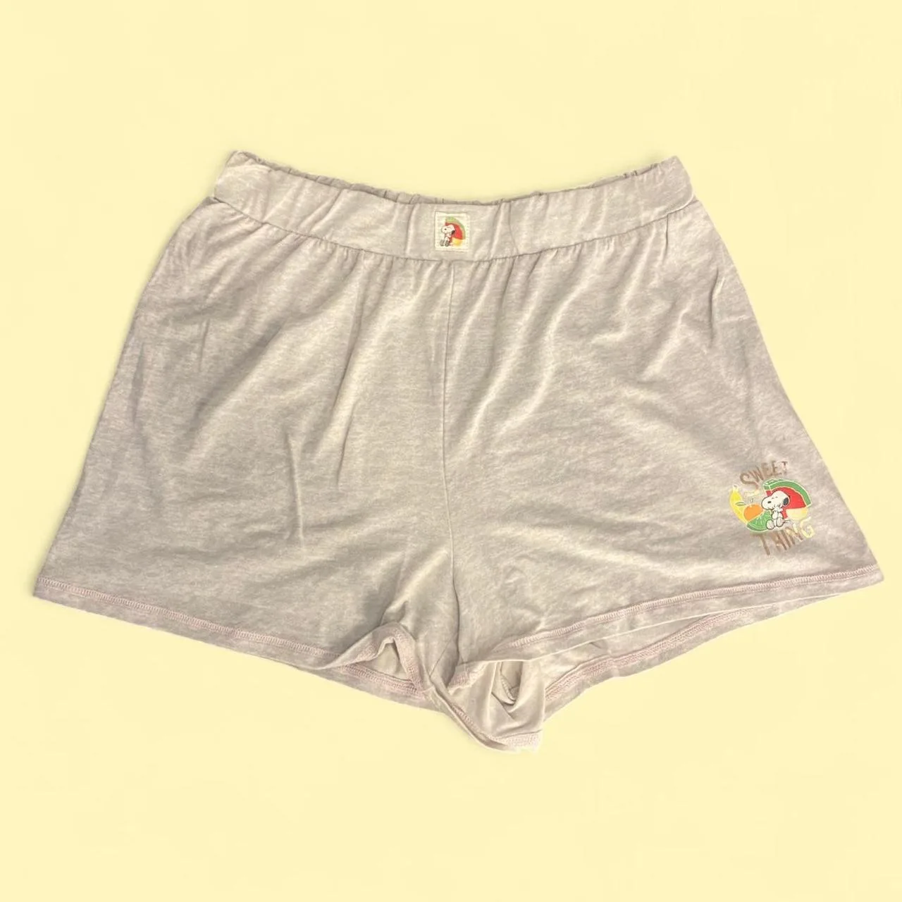 Peanuts Women's Grey and White Shorts