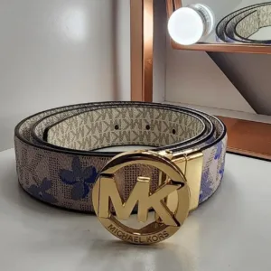 Michael Kors Women's Cream and Blue Belt