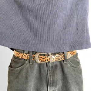 Women's Brown and Cream Belt