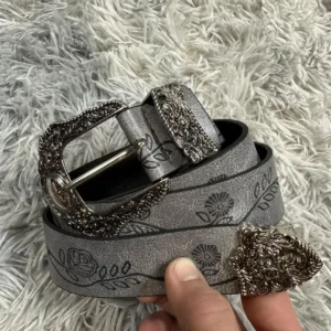 Women's Grey and Silver Belt