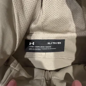 Under Armour Men's Cream and Tan Hoodie