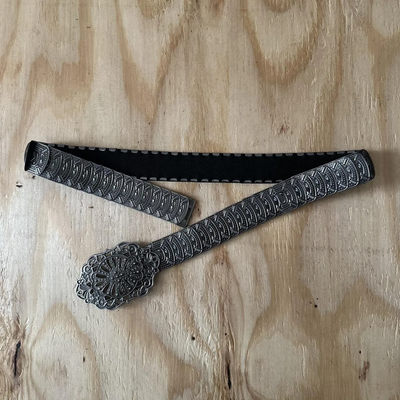 Women's Silver and Black Belt