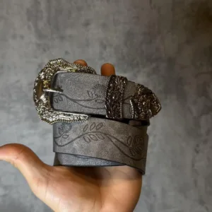 Wrangler Women's Black and Silver Belt