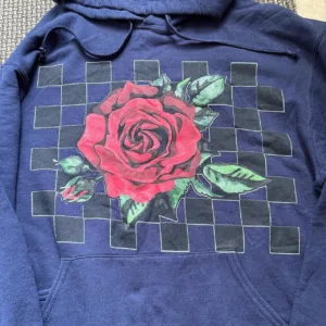 Fruit of the Loom Men's Navy and Red Hoodie