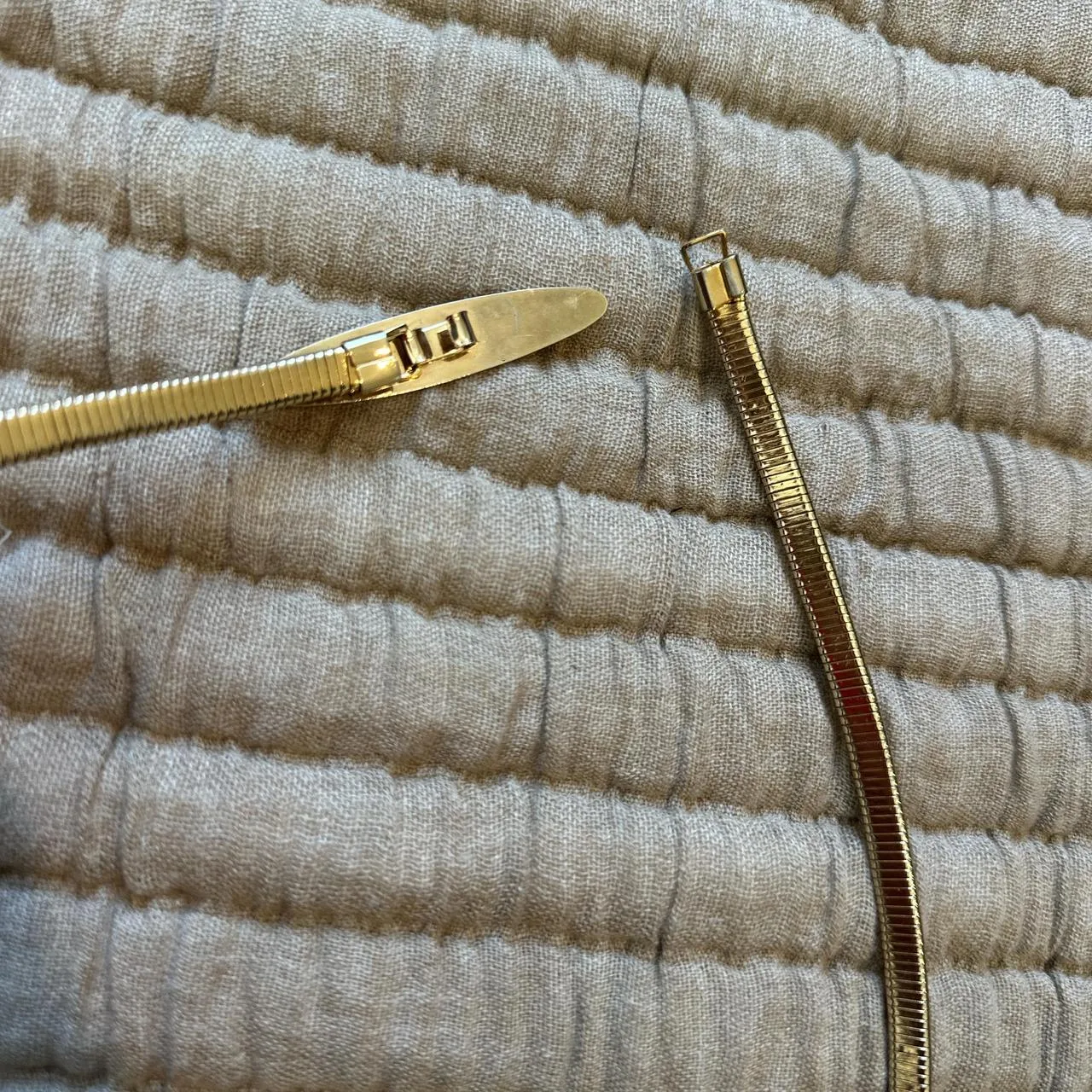 Women's Gold and Burgundy Belt - Image 4