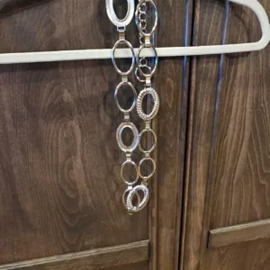 Women's Silver and Grey Belt