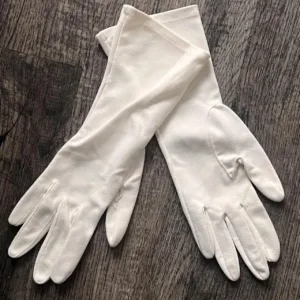 Women's White and Cream Gloves