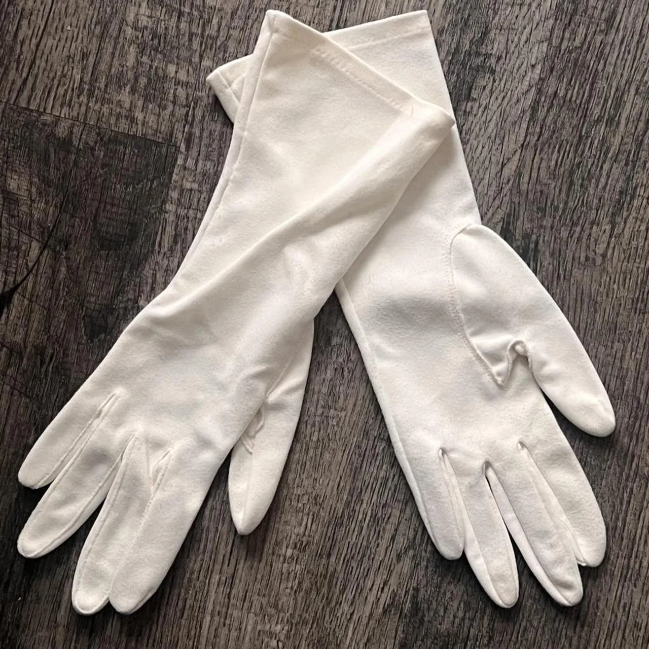 Women's White and Cream Gloves