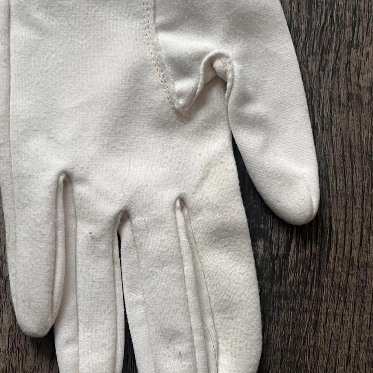 Women's White and Cream Gloves - Image 4