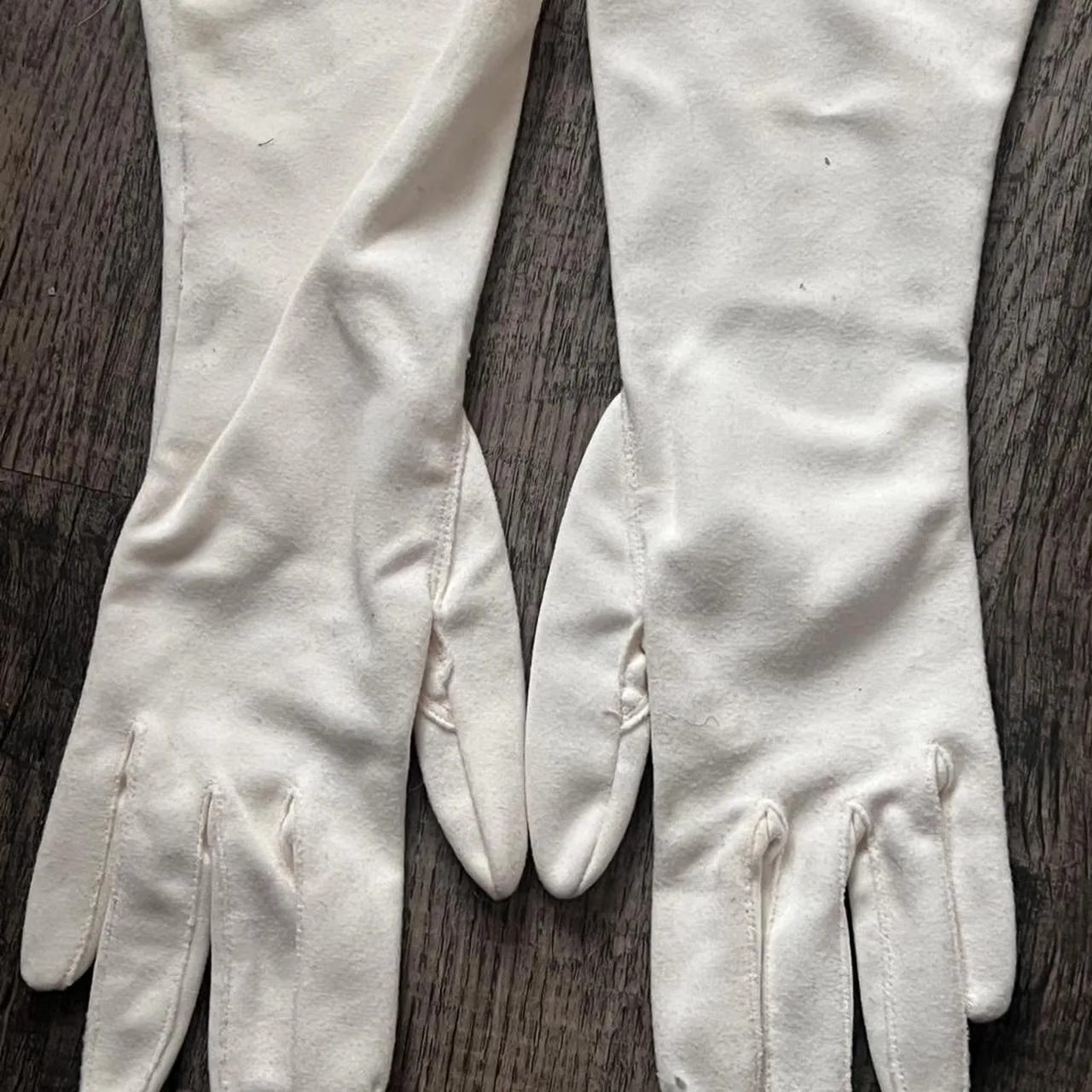 Women's White and Cream Gloves - Image 5