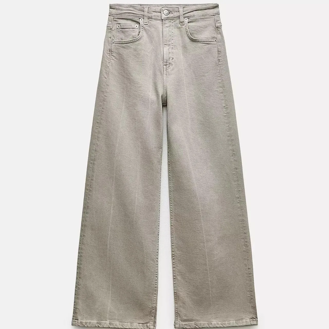 Zara Women's Cream and Khaki Jeans