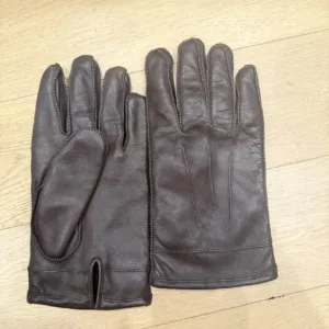 Women's Brown and Burgundy Gloves