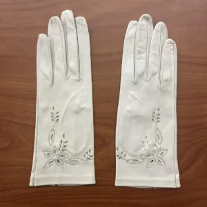 Women's White and Cream Gloves