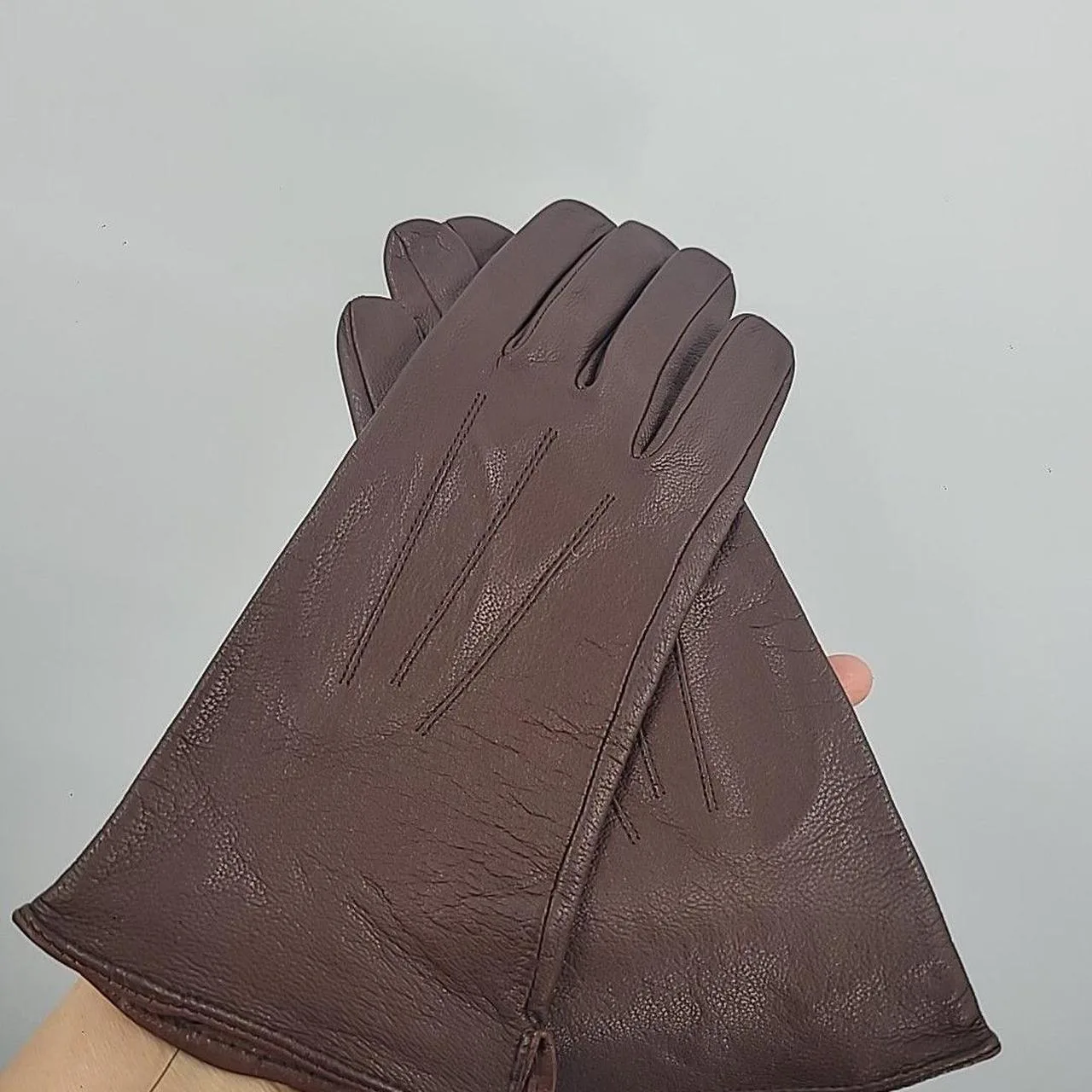 Women's Brown Gloves - Image 5