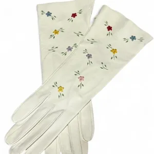 Women's White and Cream Gloves