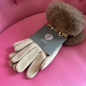 Vince Camuto Women's Brown and Tan Gloves