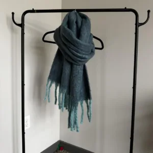 Women's Blue and Green Scarf-wraps