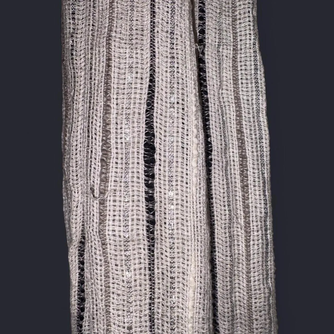 Women's Cream and Grey Scarf-wraps - Image 3