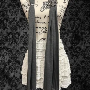 Women's Grey and Silver Scarf-wraps