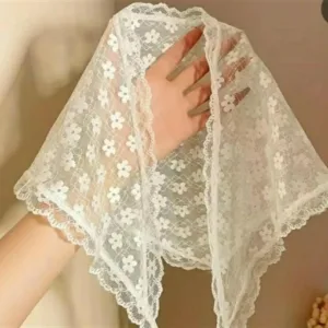 Women's White Scarf-wraps