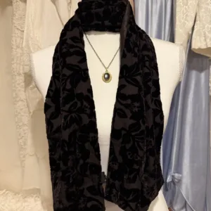 Women's Black and Brown Scarf-wraps